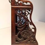 Carved wooden wall shelf H24cm