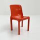 Selene Orange Chair by Vico Magistretti for Artemide, 1970