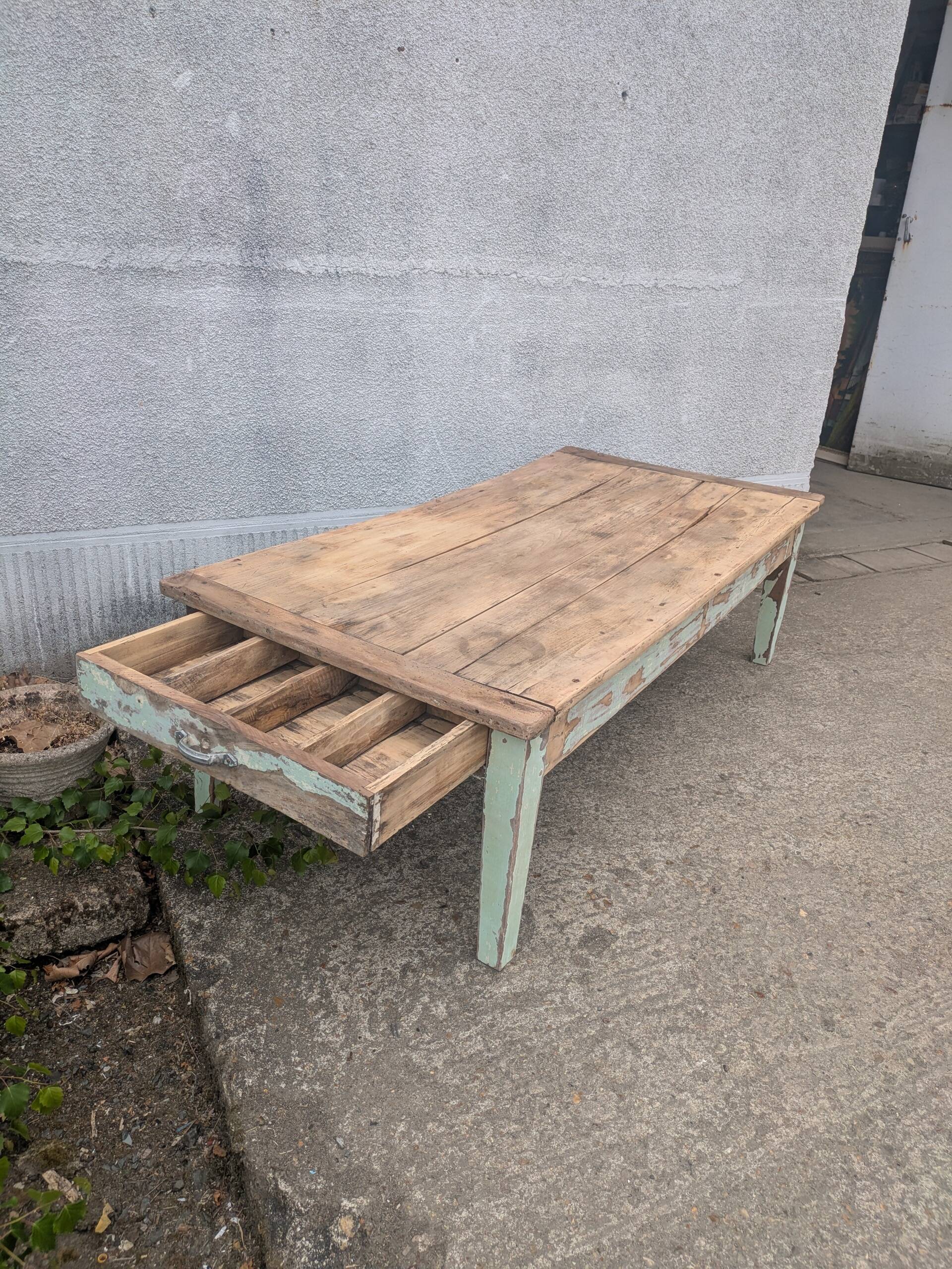 Low farmhouse table