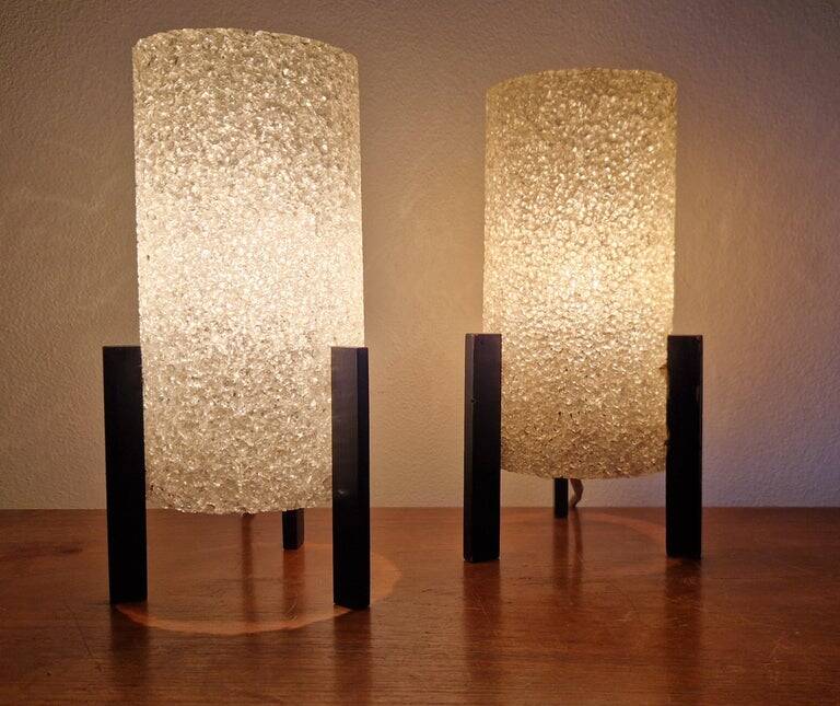Pair of Midcentury Table Lamps Rockets, Germany, 1970s