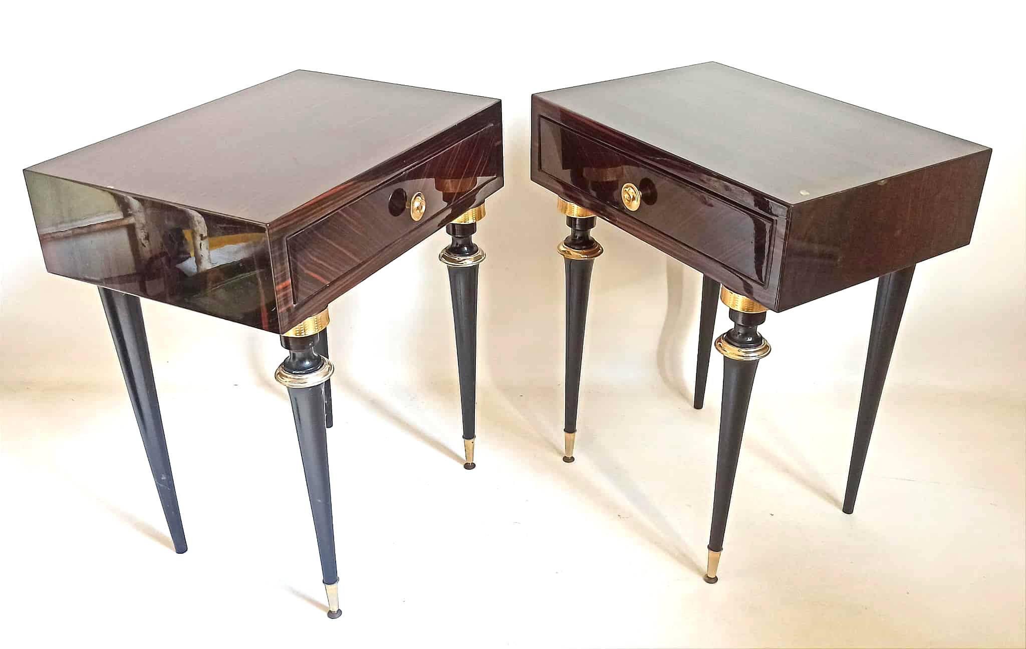 Paire de chevets Art déco palissandre de Rio
