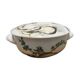 Plat avec son couvercle en porcelaine de Paris