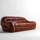 Rare "Capriccio" sofa in scrunched leather by Eurosalotto, 1970s