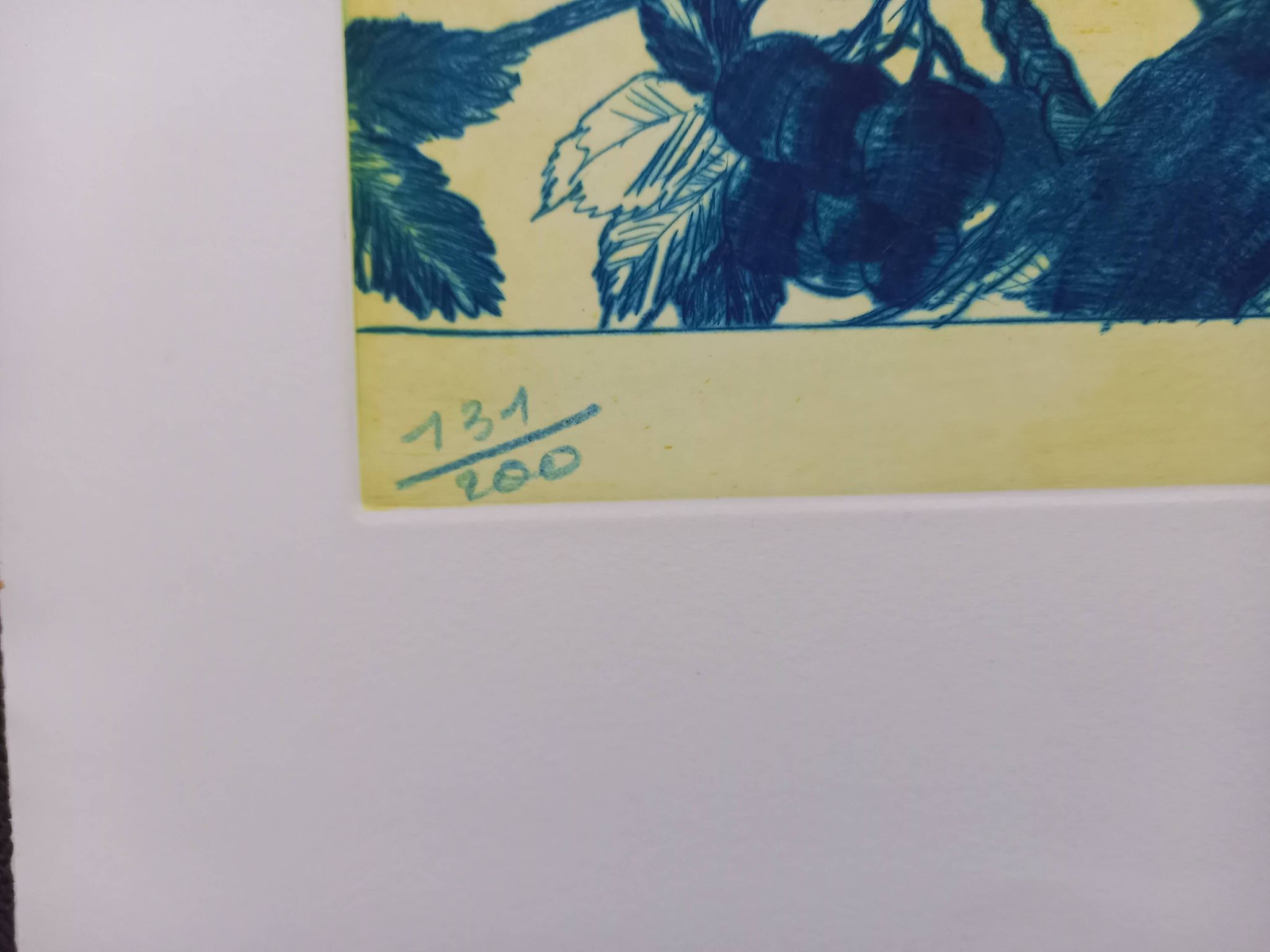 Original lithograph by Gérard Diaz (1938-2021), "the vine, the grape, the wine", 1999.