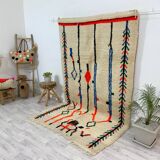 Handmade moroccan berber carpet 262 x 151 cm
