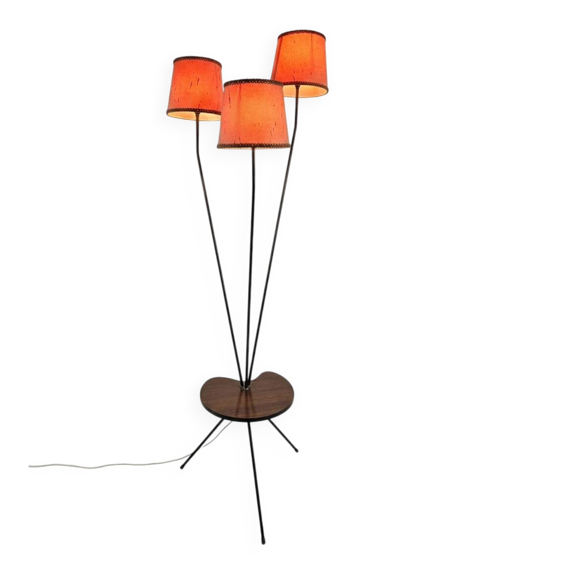 1950s/60s tripod floor lamp with 3 lights.