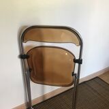 Vintage folding chairs smoked Plexiglas