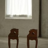 Modern Danish, An Elegant Pair of Walnut Bedside Tables, 1940s