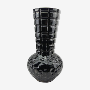 Vase à couverte noire irisée,  Le Foulon