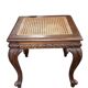 Solid carved walnut stool, early 1900s