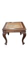 Solid carved walnut stool, early 1900s