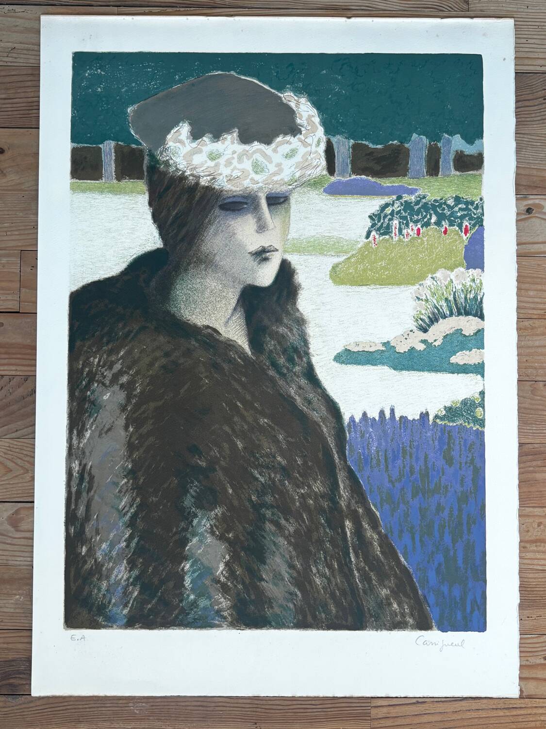 Original lithograph signed by Jean Pierre Cassigneul.