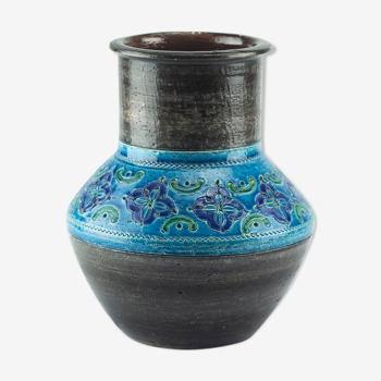 Vase en céramique par Aldo Londi pour Bitossi, Italie des années 1970