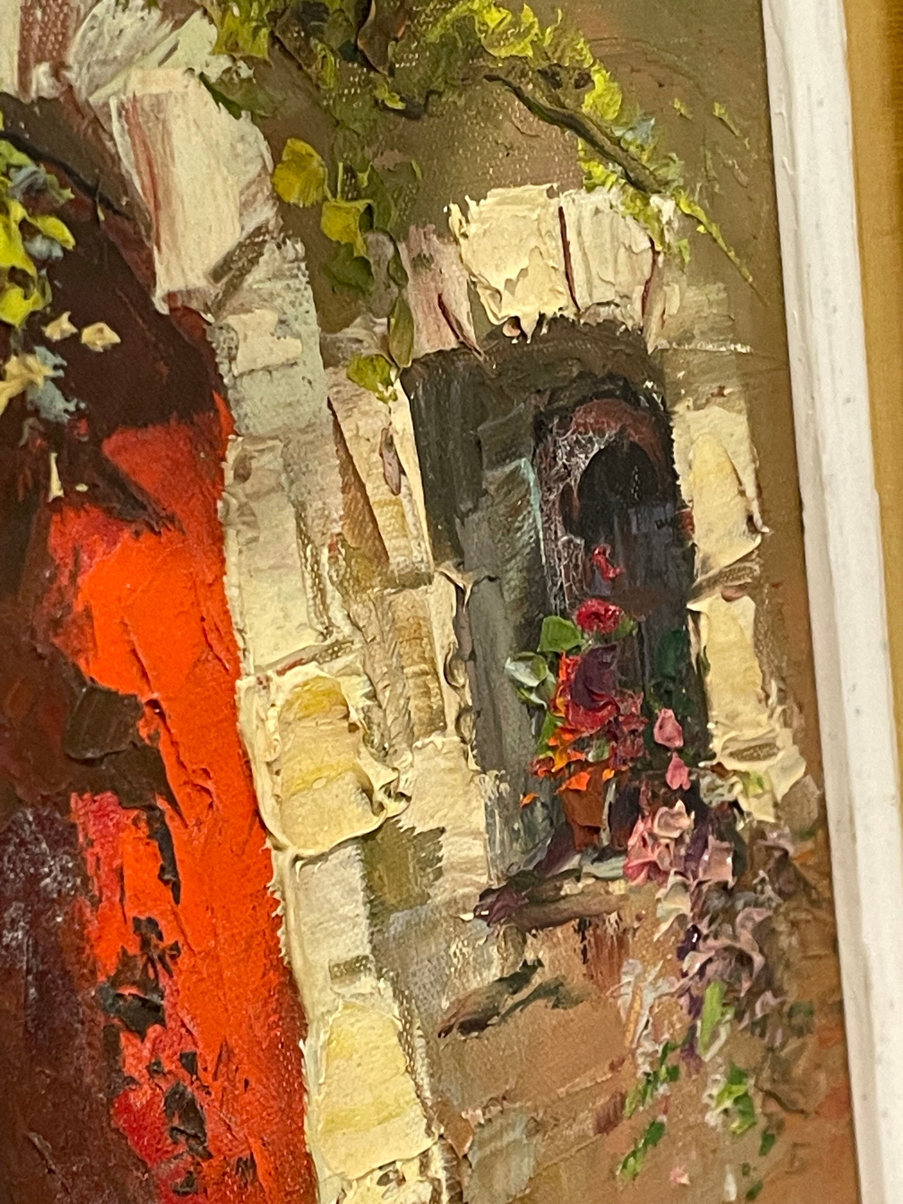Framed painting oil on canvas by Renée Plard