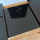 Table années 60 formica et teck extensible 6 à 8 personnes