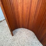 Paravent Baumann bois autoportant vague pliable vintage 1950