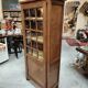 Tall Solid Wood Display Cabinet with Crossbars – Chic Country Style