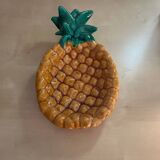 small pineapple butter dish and its vintage VALLAURIS knife