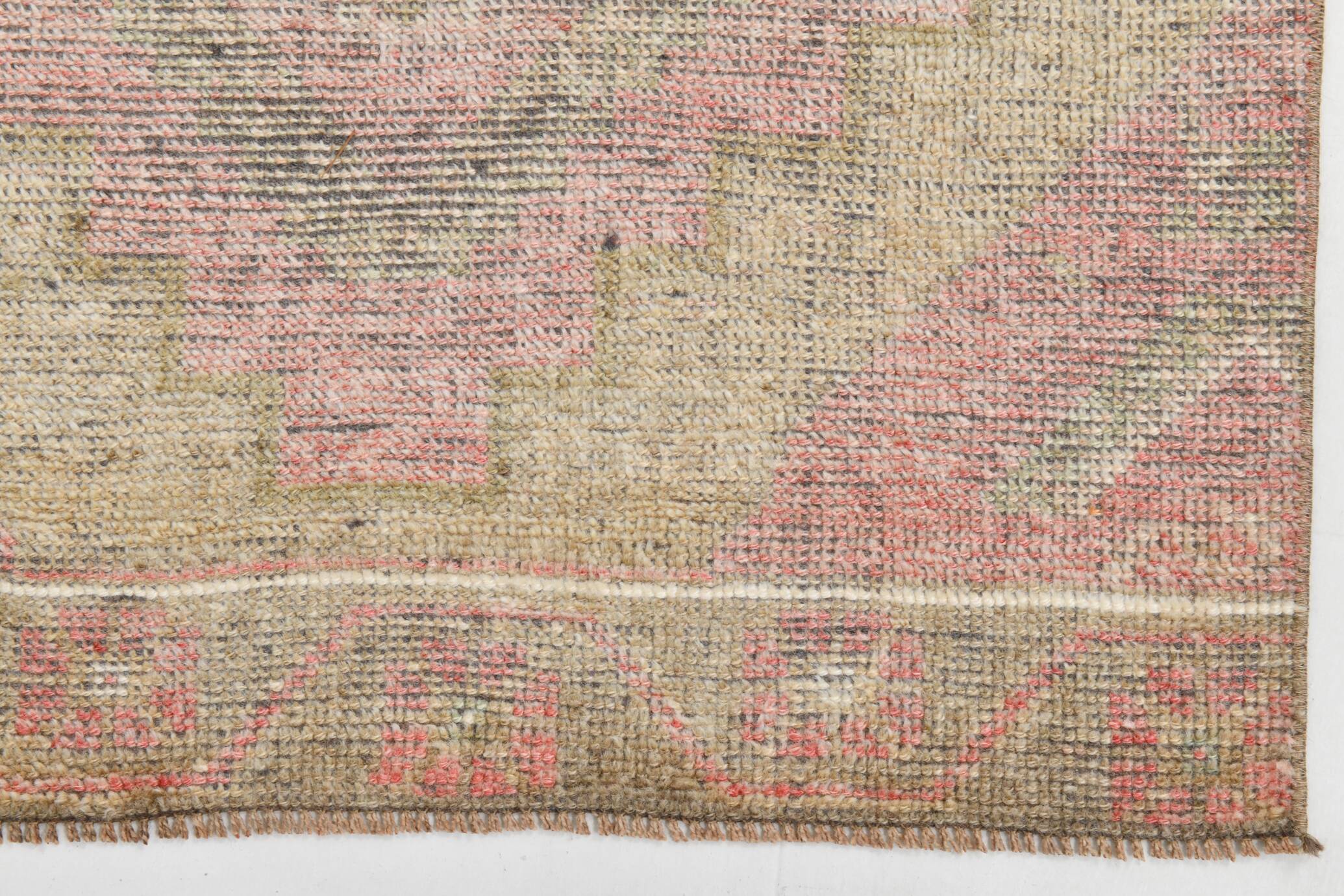 3x10 Cream Brown Soft Vintage Runner Rug 90x306Cm SK 21941