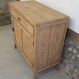 Raw wood jam cupboard / small Parisian sideboard