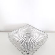 Vintage ceiling lamp / wall lamp - Molded glass - square - 1960 #2
