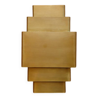 Large art deco brass wall light