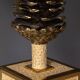 A vintage 20thc italian bergere lamp with pine cone detailing c.1970