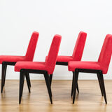 Ensemble de 4 chaises AGA par J. Chierowski, années 70