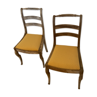 Pair of wooden chairs