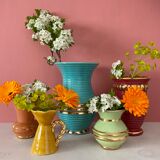 Set of two vintage art deco ceramic vases