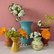 Set of two vintage art deco ceramic vases