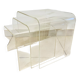 Nesting tables in transparent plexiglass – Design David Lange – 1970s