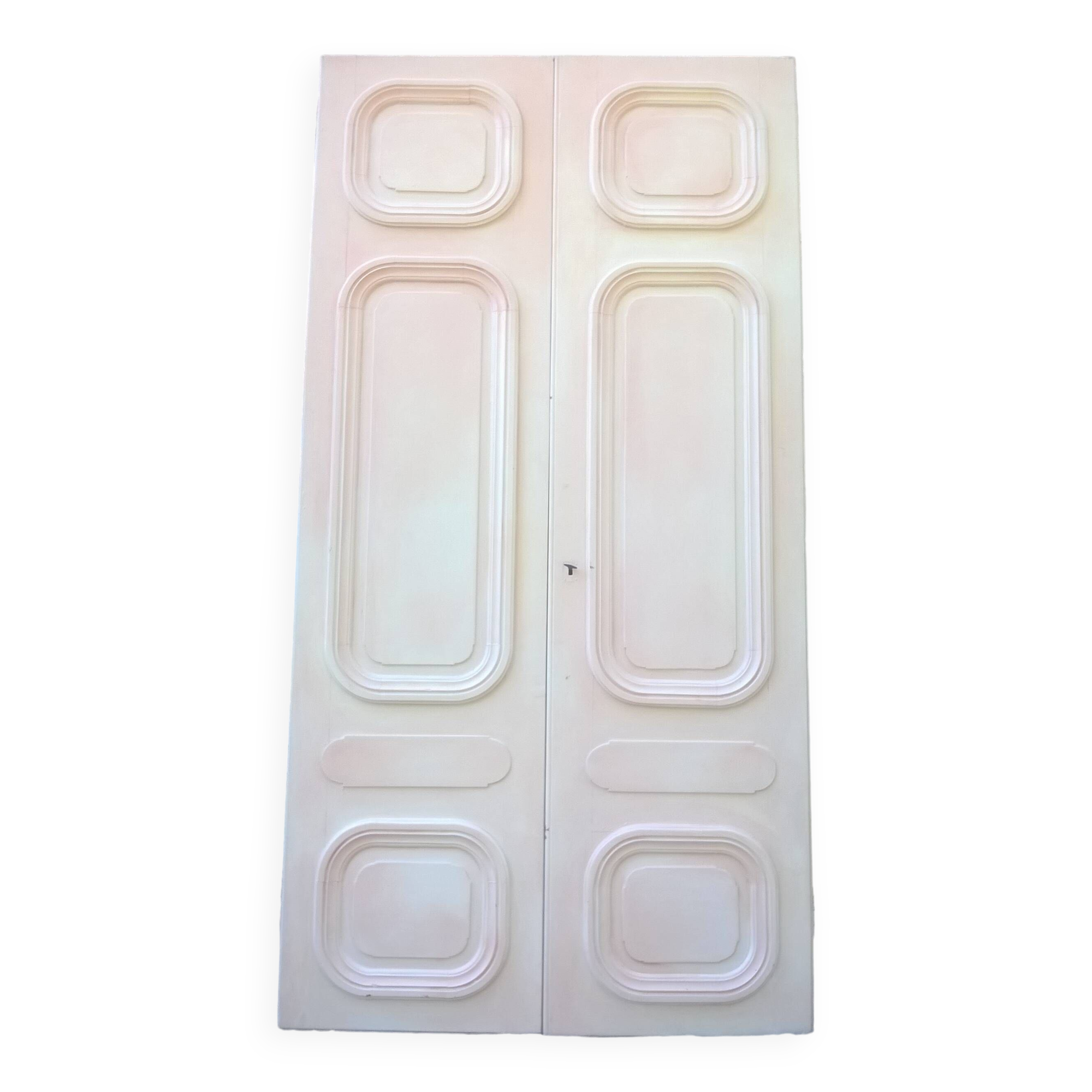 Set of large double doors for old molded cupboards