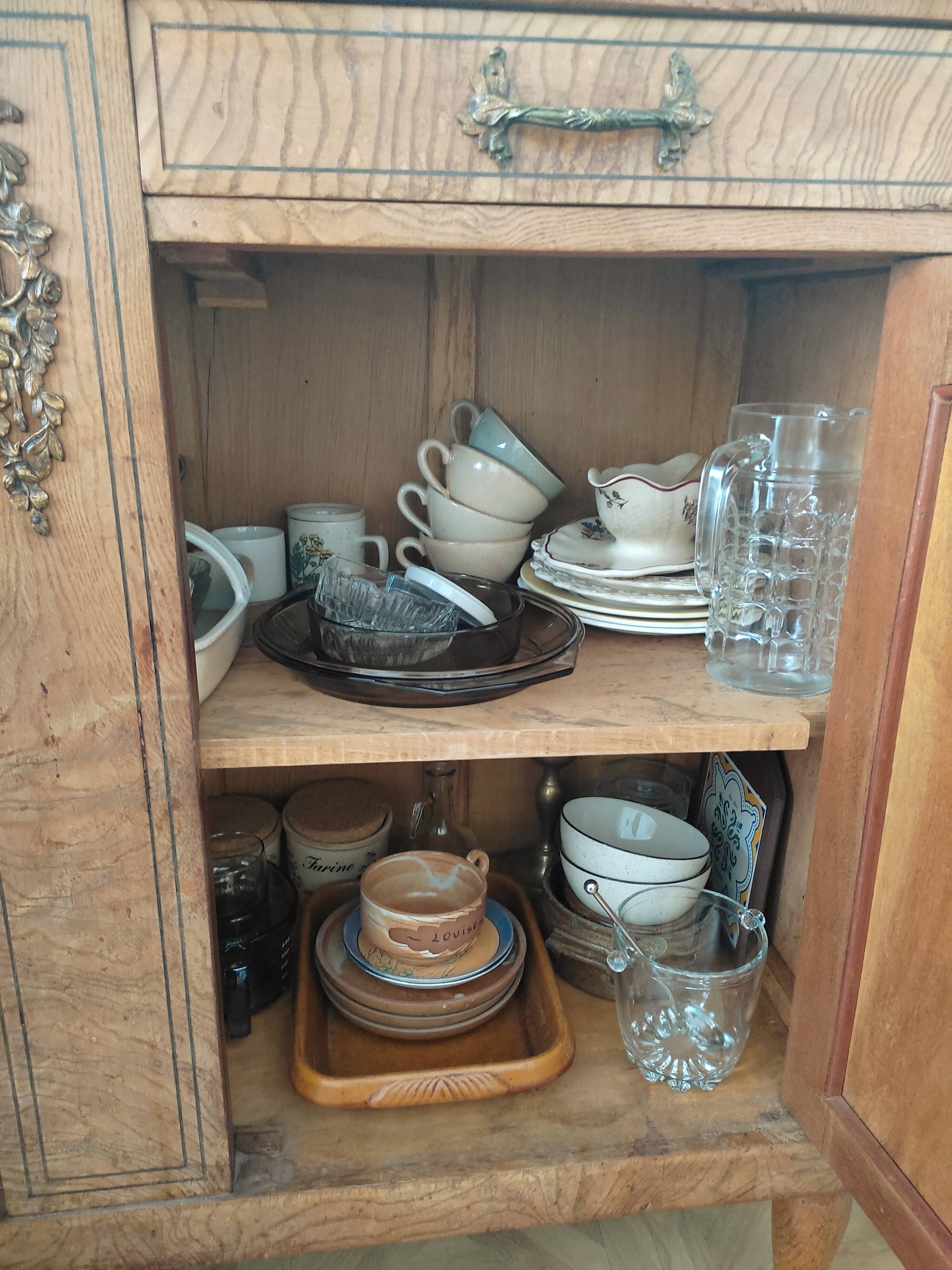 Louis XVI style wooden sideboard