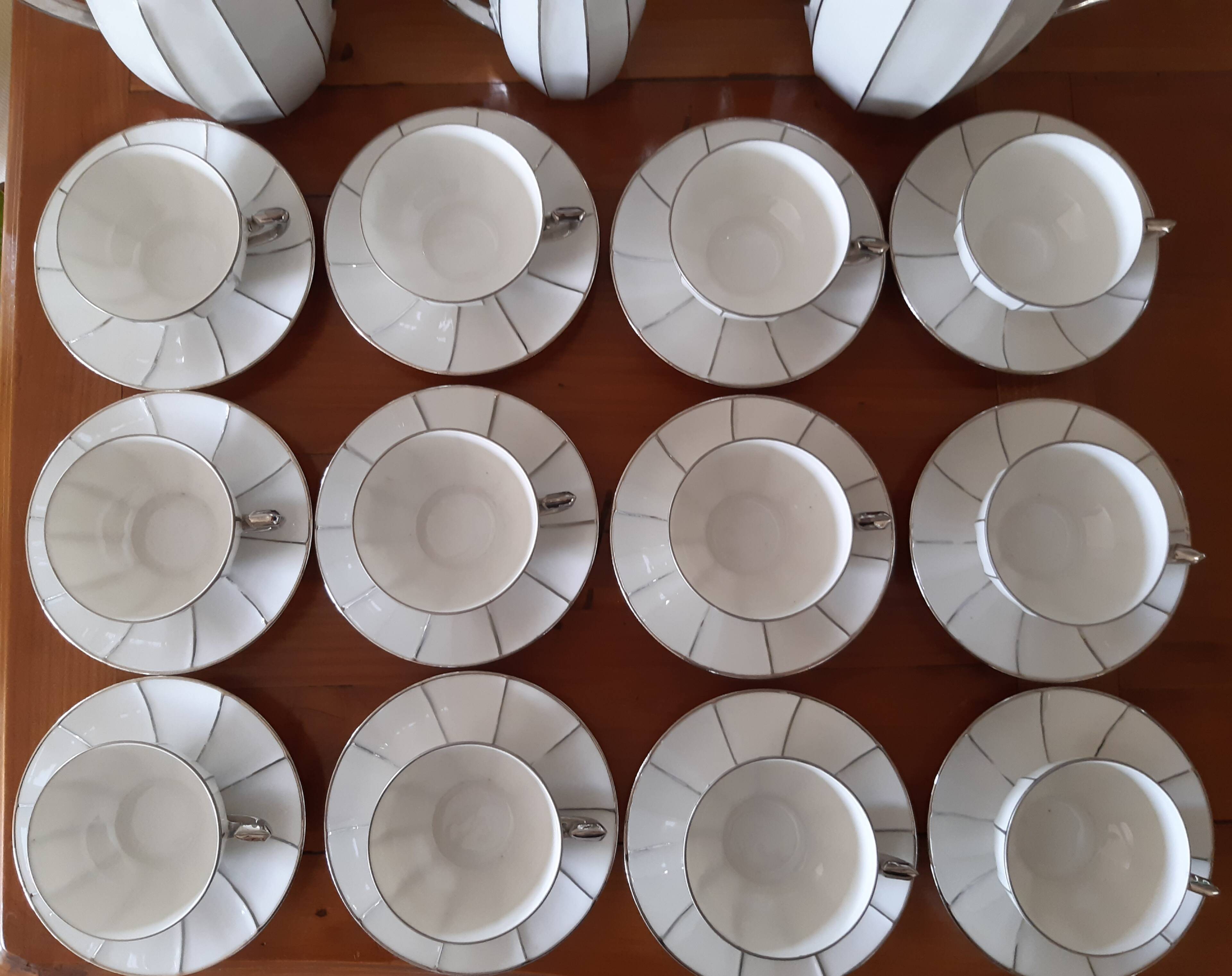 Art Deco coffee service, porcelain, 12 cups