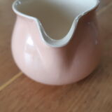 Pink and white creamer , Villeroy and Boch , milk jug , vintage French