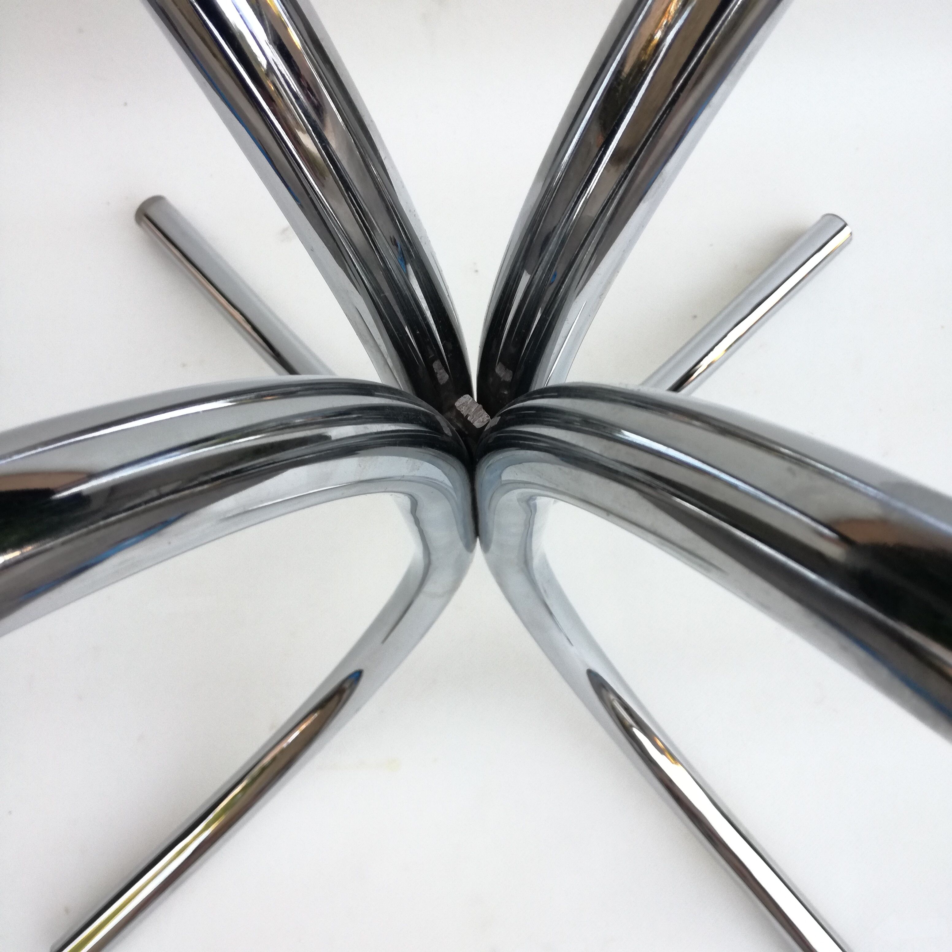 Smoked glass and chrome round table 1970