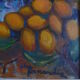 Painting "mangoes" Cannes 1975 signed Pilar Fernandez, 20th