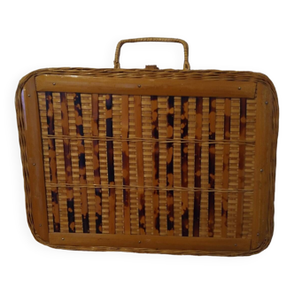 Small wicker suitcase