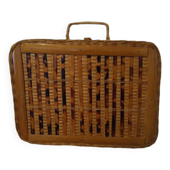 Petite valise en osier