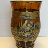 Vase en verre peint