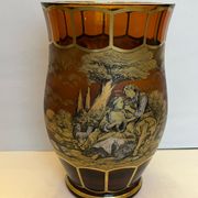 Vase en verre peint