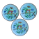 Rare trio d'assiettes en barbotine perruches