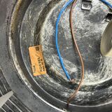 60s 70s Brutalist wall lamp wall light iron & glass by Honsel Leuchten