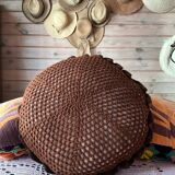 Vintage knitted cushion