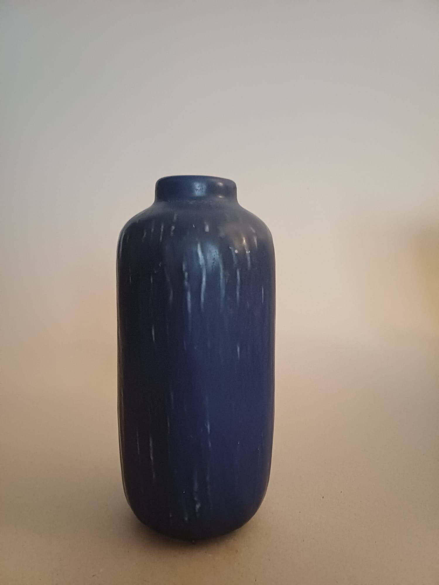 Scandinavian Ceramic Vase Gunnar Nylund "Rubus" Number 5 Rörstrand Blue Wine