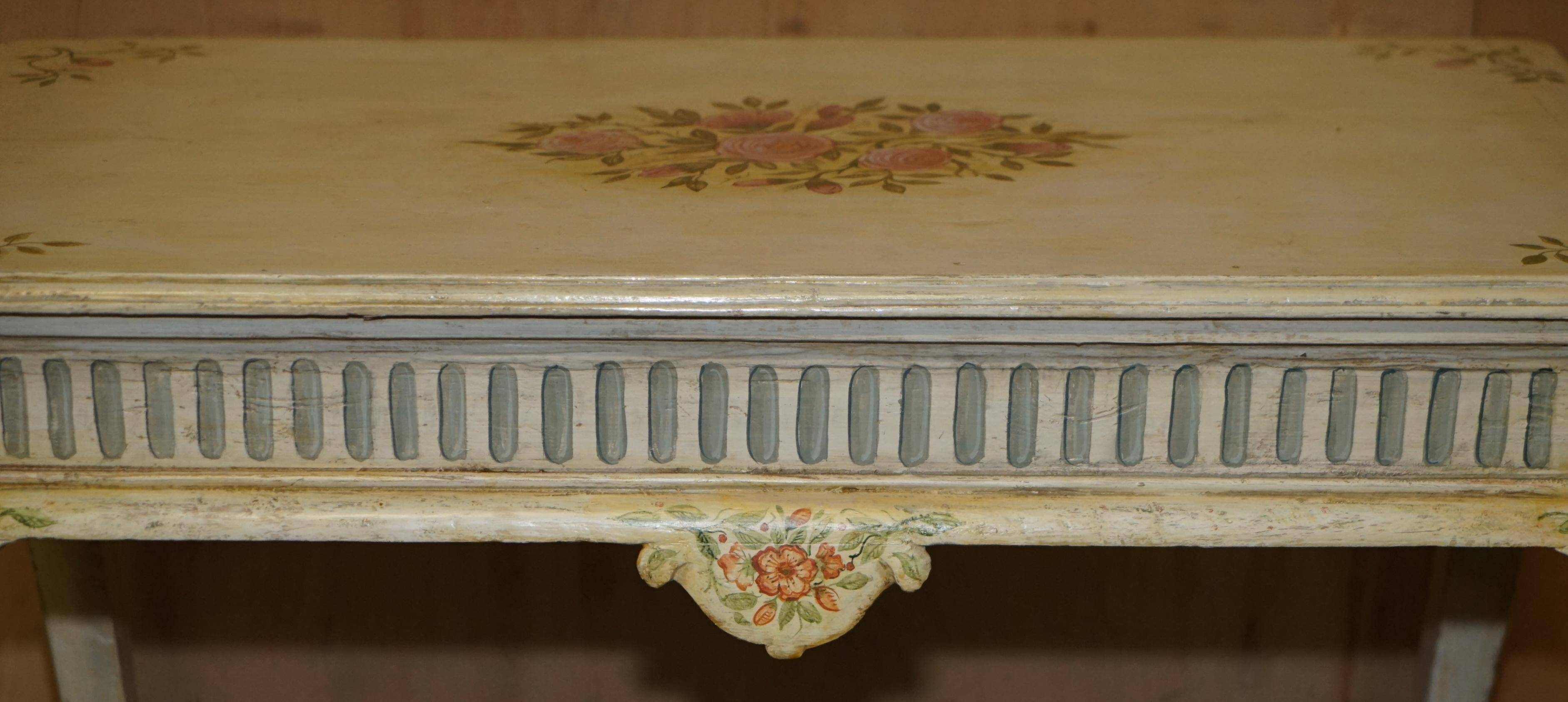Victorian Georgian style bureau, hand-painted circa 1860.