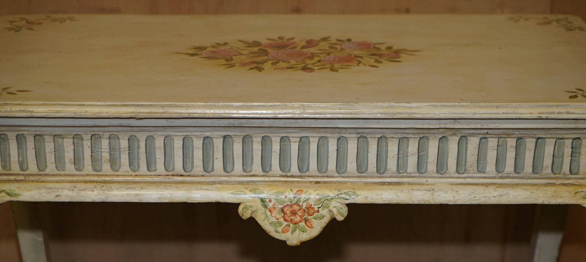 Bureau style géorgien victorien peint à la main circa 1860
