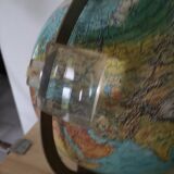 Earth globe map world vintage Denmark complete from 1972