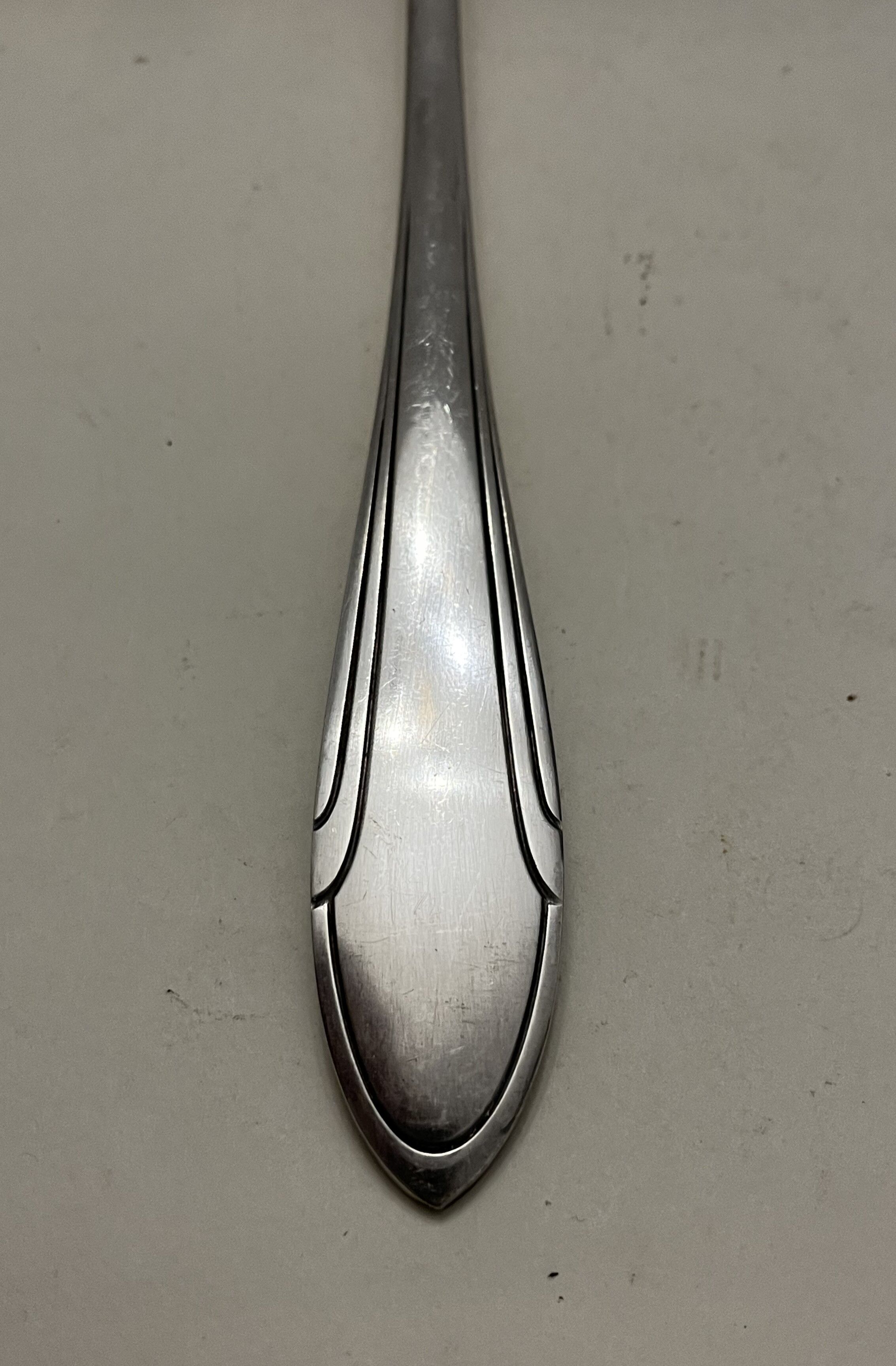 Art deco silver metal ladle